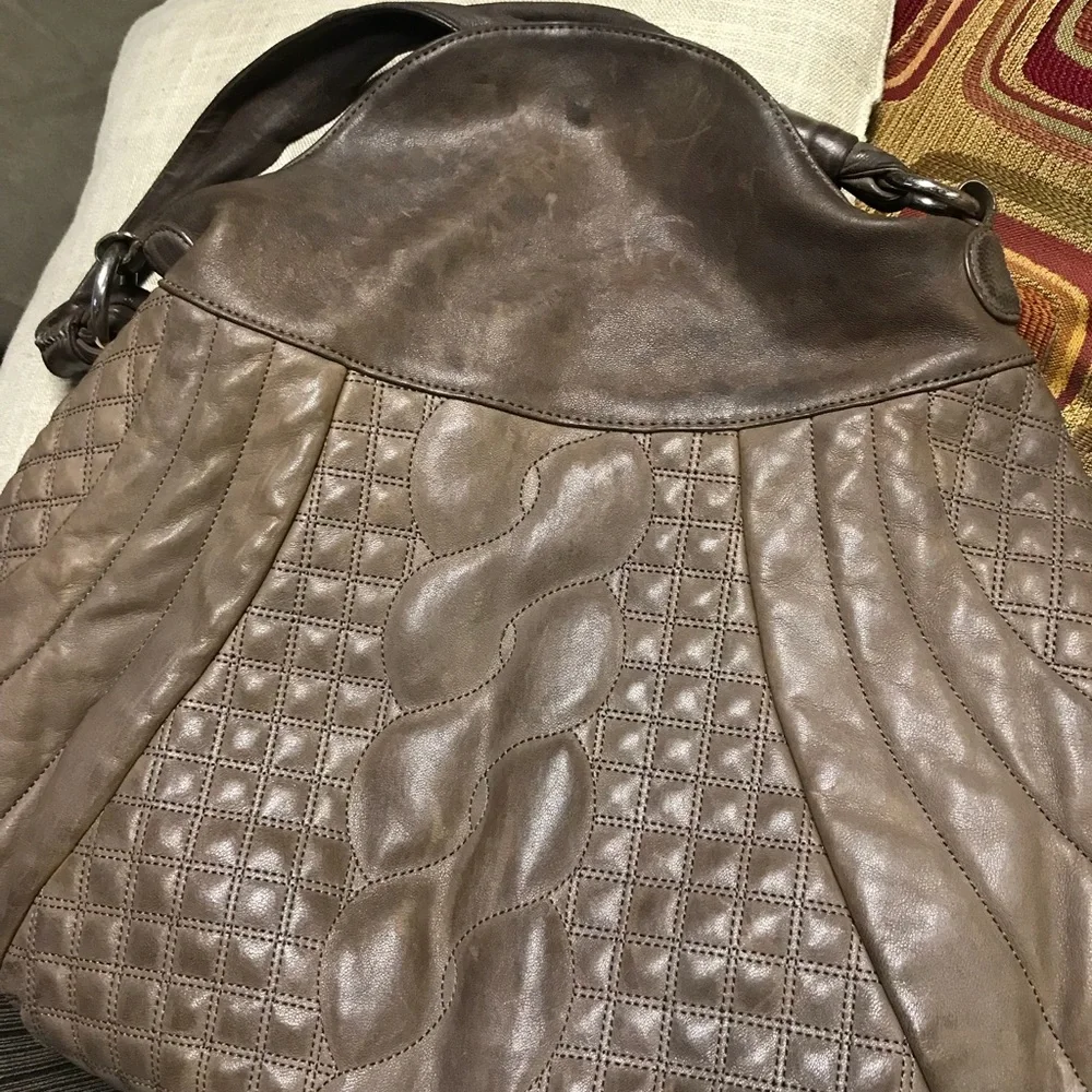 Oversized Gently used Leather Satchel.